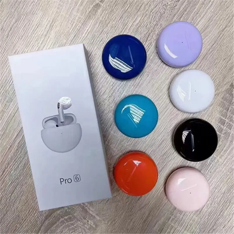 New Pro 6 Earphones Headphones Music Gaming Headset Air Pro 6 Wireless Earbuds Earphone for Android/IOS