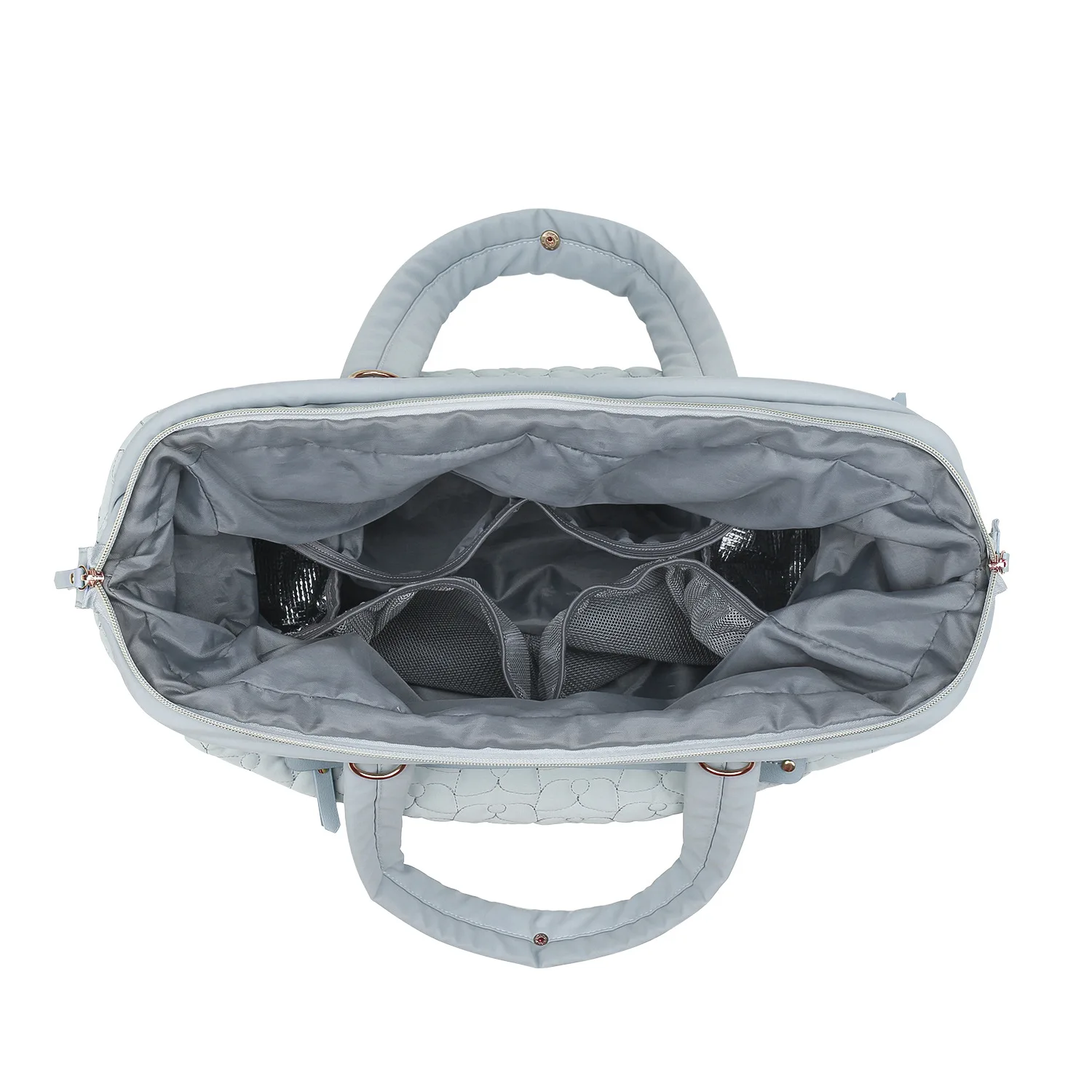 Lequeen Tote Diaper Bag Diaper Bag for Mom with Separated Bottom Compartment and Changing Pad Travel Polyester Baby Care Solid
