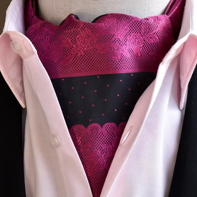 popular custom multi color polyester cravat ascot tie for men