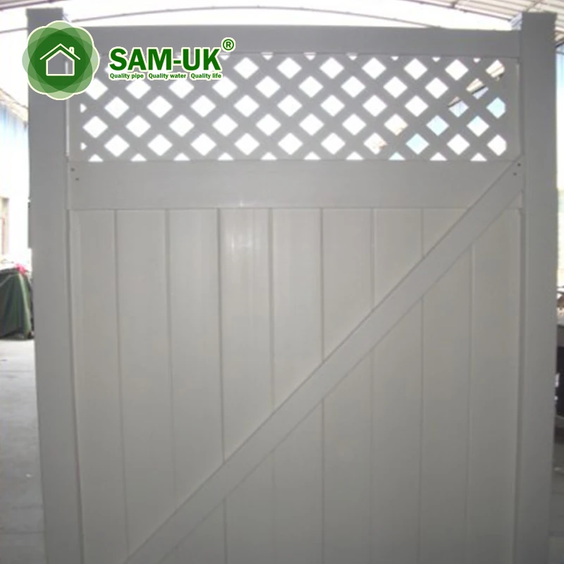 Sam-uk hot sale Garden Horticulture UV protection gate white cheap vinyl garden privacy chain pvc fencing
