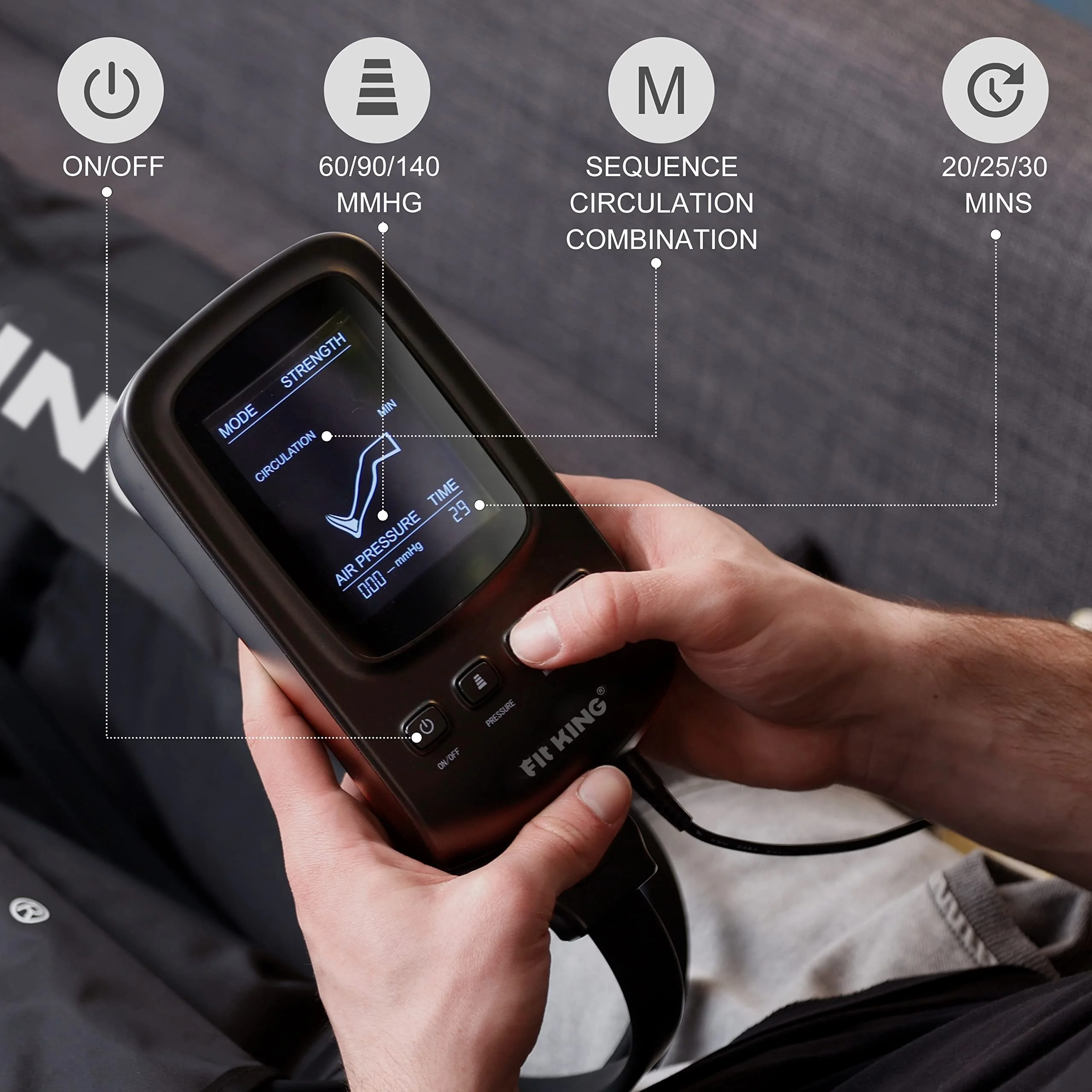 Compression Leg Recovery System Professional Sequential Compression Athlete Air Relax Massage Therapy Foot and Leg Recovery Boot