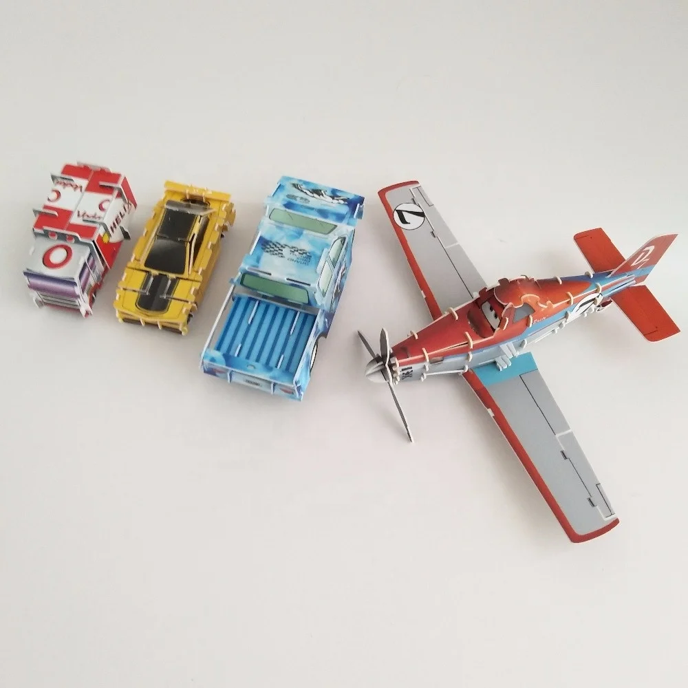 Racing car mini puzzle games Mini motor car 3d puzzle plastic car puzzle