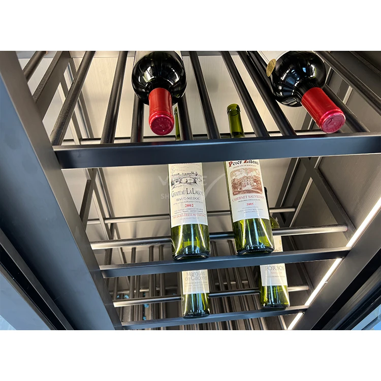 Modern living room wall cabinets household stainless steel glass wine cellar cabinet commercial display wine cellar
