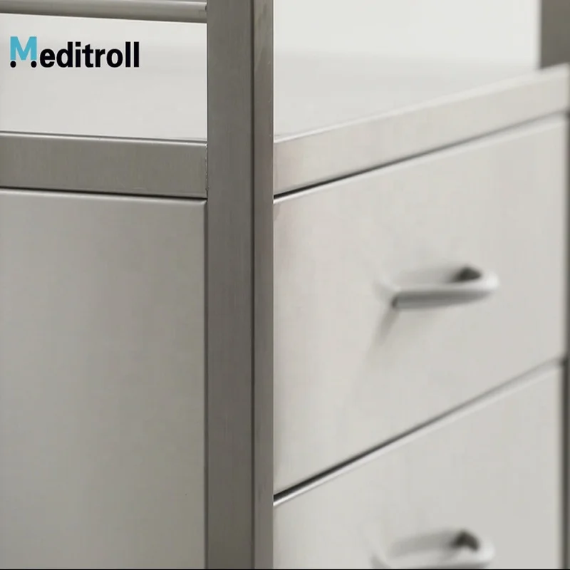 Meditroll MT02 Modern Durable Stainless Steel Storage Trolley for Hospital use
