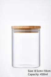 Китай, оптовая продажа, круглая кухонная банка для хранения конфет, стеклянные банки для хранения с бамбуковыми крышками