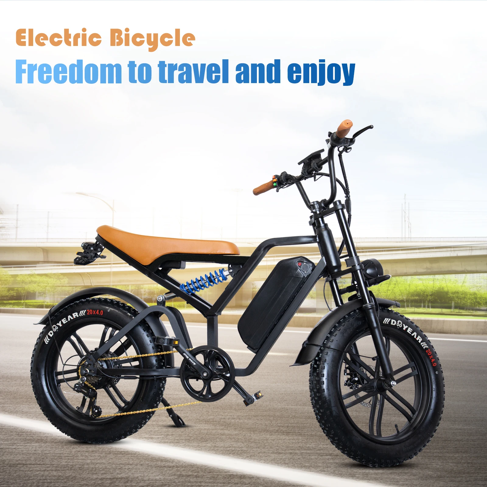 Us Warehouse 48v 1000w E-bike Ebike Electric Bike Fat Tire Vlo De Ville Lectrique Electric Mountain Bicycle For Adults