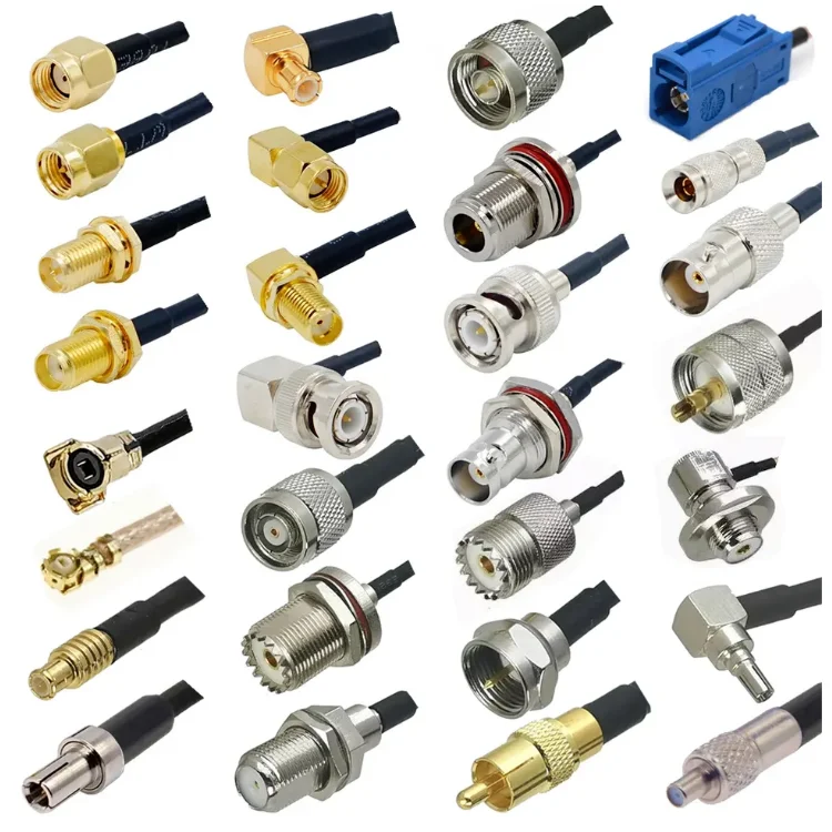 Coaxial Cable 50ohm 70ohm RG174 RG59 RG6 RG8 RG11 RG213 RG214 RG58 SMB SSMA TNC BNC UHF N F Coaxial Connector RP-SMA Cable
