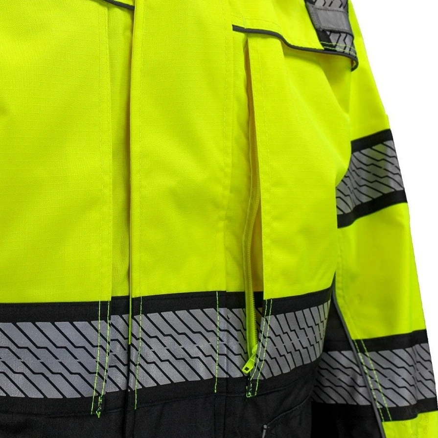 Thickened and cotton outdoor safety protective clothing reflective raincoat reflective clothing