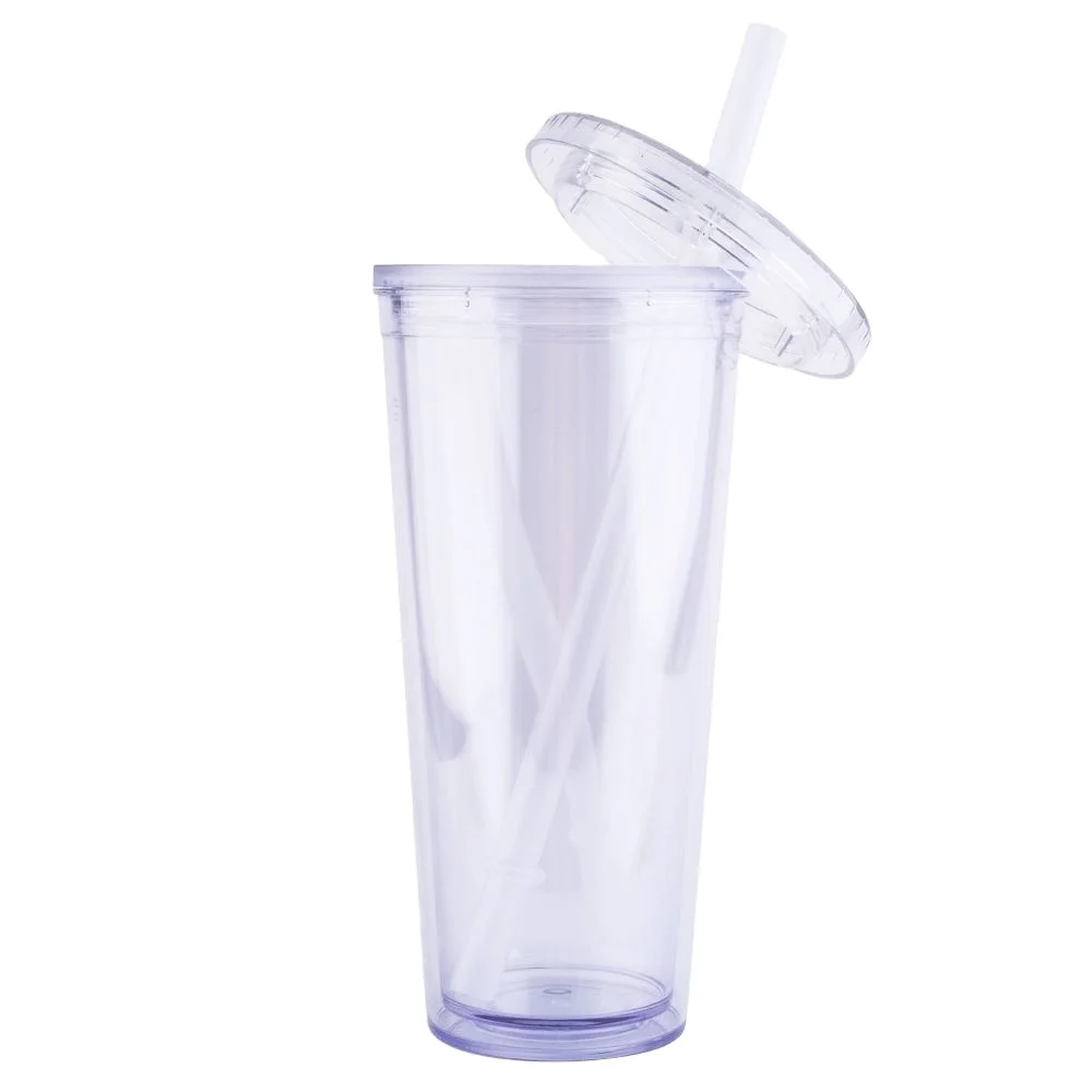 Mikenda Double plastic pipette cup with lid 16OZ straight cup printed in customized colour