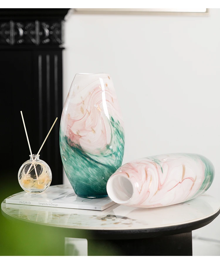 China Manufacturer Cheap Designer Desktop Decoration Multi Colored Art Small Flower Glass Vase