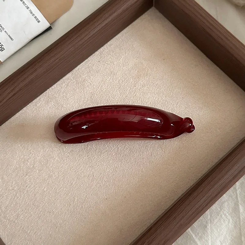 New Style Korean Simple Temperament Plastic Hairpin 5cm High Ponytail Buckle Clip Delicate Banana Vertical Clip Word Hairpin