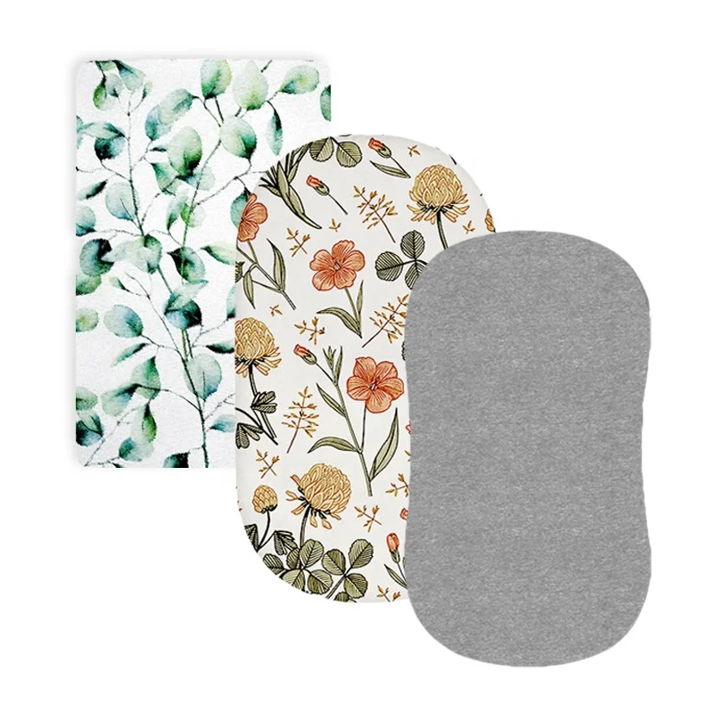 Baby mini crib sheet baby bedding set crib playard sheet changing pad cover knitted fitted cot sheet custom