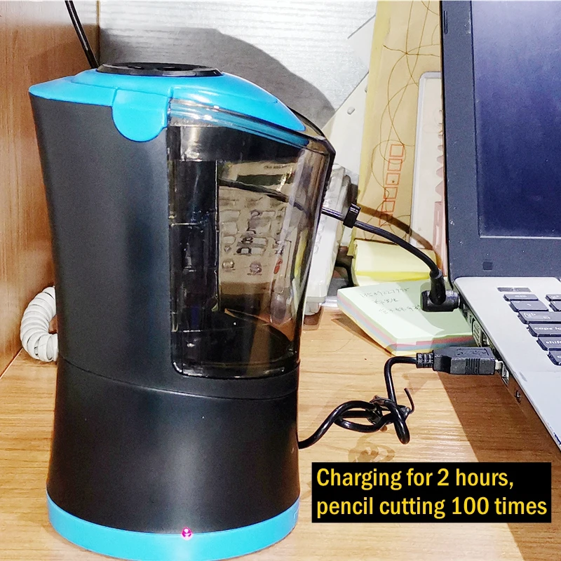 JD3018-3 Three Hole 6-12MM  LED USB Helical Blade Electric Pencil Sharpener