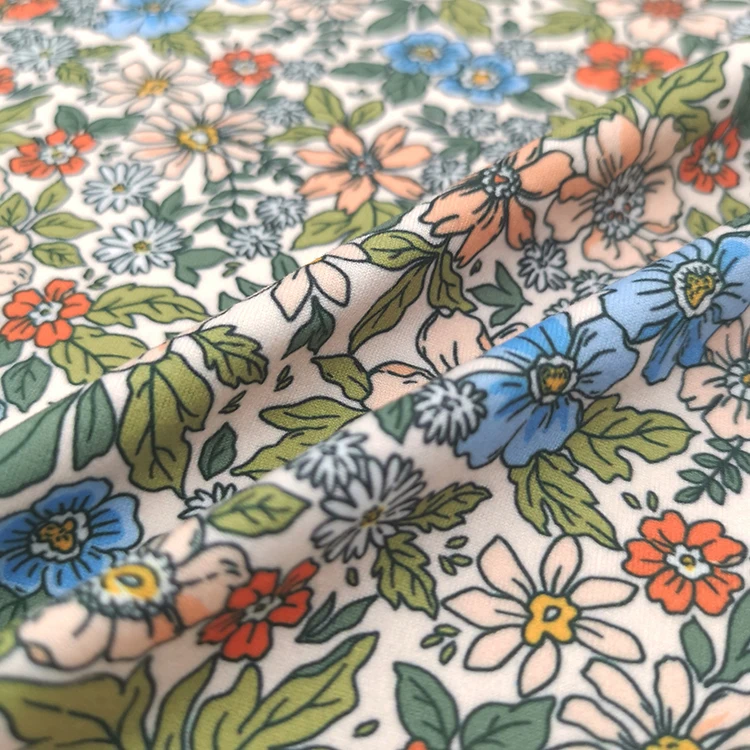 250gsm Polyester knit custom fabric printing stretchy dbp double brushed poly fabric