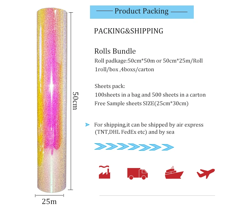 Shunaimei Rainbow Metallic HTV Bling Chameleon Transfer Film Iridescent Holographic Glitter Opal Iron on Heat Transfer Vinyl