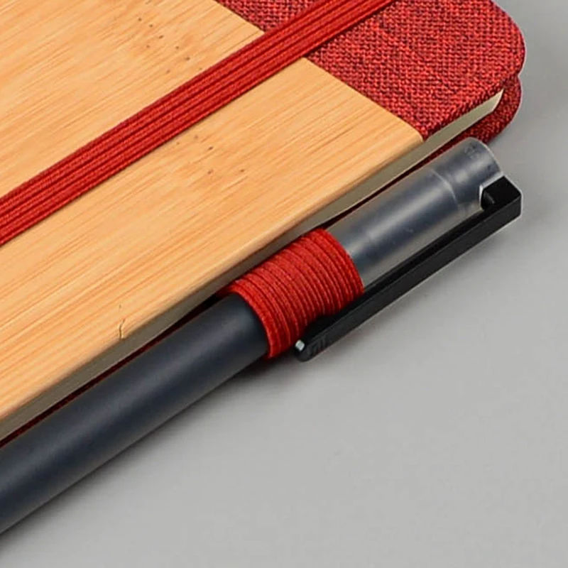 Office Stationery Wooden Cover Journals Diary Notebook Bamboo Fabric Notebooks For Business Writing