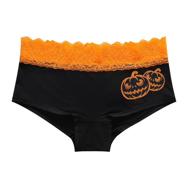 No Seam Printing Ladies Boxer Panties Lace