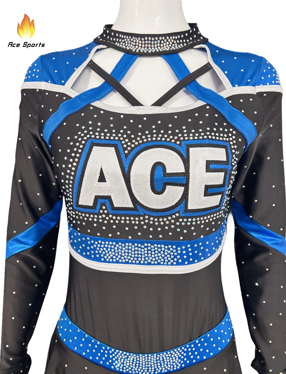 Ace Sports Custom Sublimation hot Sales latest design Comfortable wholesale custom School Cheer leader Uniforms
