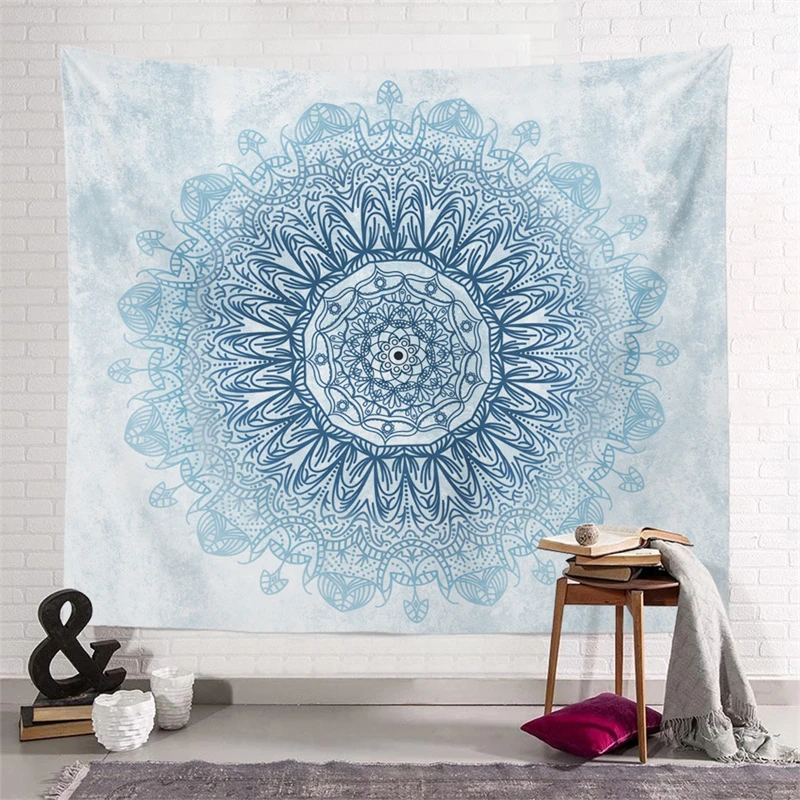 Bohemian flower Mandala Printed Tapestry Decoration Cloth Christmas Hanging Cloth Bedroom Background Cloth