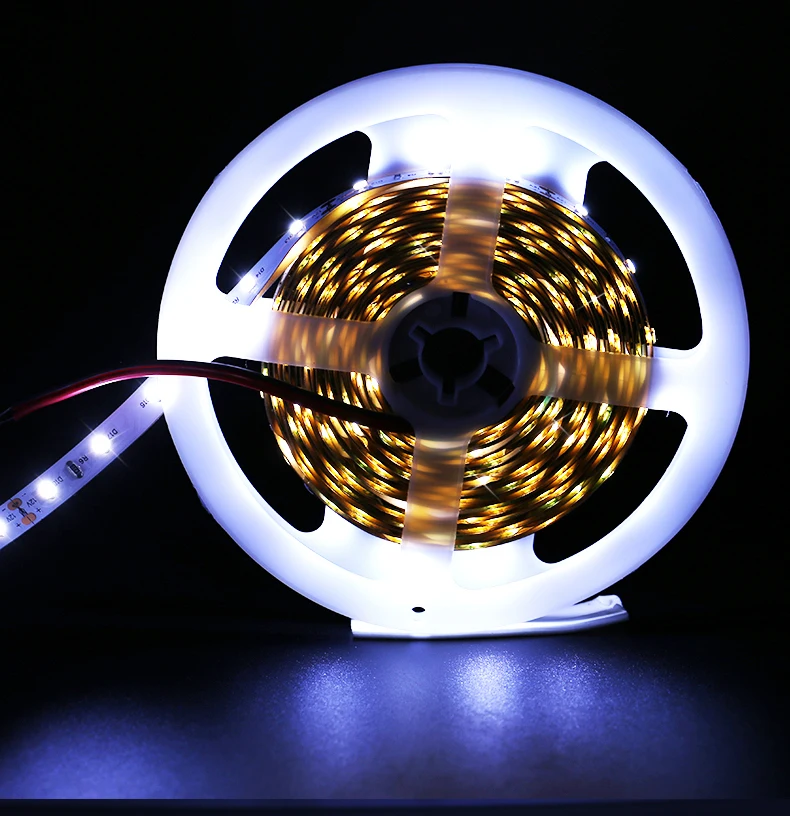 60leds/m 5M led strip SMD 2835 SMD 5050 not waterproof white warm white 4000K DC12V/DC24V flexible led tape light
