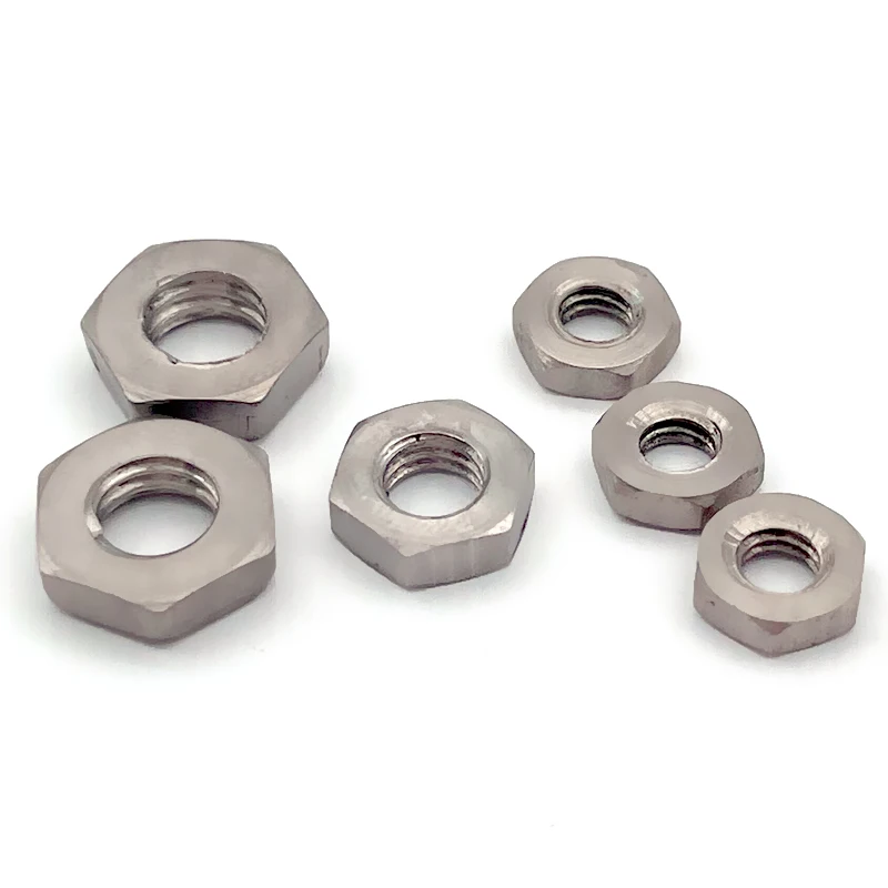 Titanium Nut Thin M3 M4 M5 M6 M8 M10 M12 M16 M20 Hex Thin Nut Din439 Hexagon Thin Nuts