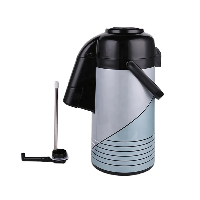 3.0L термос бутылка для воды Лидер продаж пневматического насоса Железный корпус с принтовый дизайн производитель класс пластмассы для пищевых продуктов термос