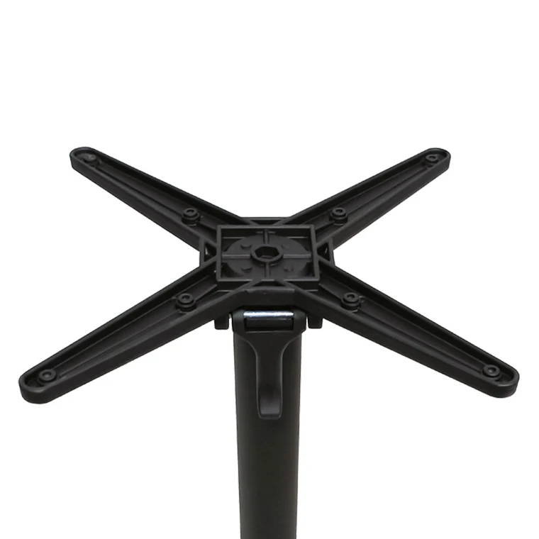 Folding Legs t-foot Aluminum Stackable Folding Commercial Black Table Base Metal Bistro Coffee Table Legs for Restaurant