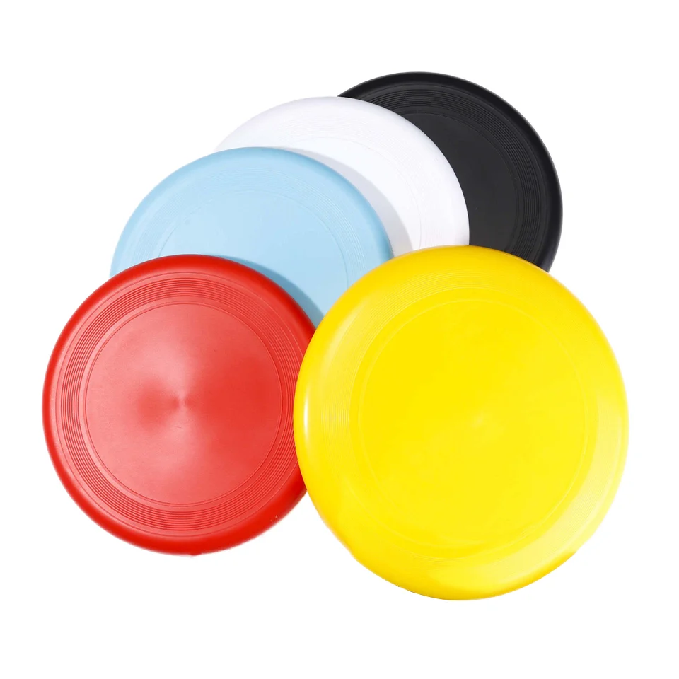 Factory Custom Logo PE Frisbeed Flying Disc Circular Frisbees with Logo Blank Plastic Pet Golf Dog Flying Saucer Disc Frisbeed