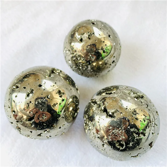 High quality natural crystal quartz rough ball iron pyrite cluster spheres