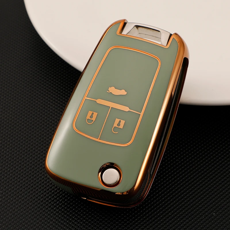 TPU Chevy Key Fob Cover,Keyless Remote Control Protector Replacement Fit for Chevrolet Equinox ,Car Key Case for Chevrolet