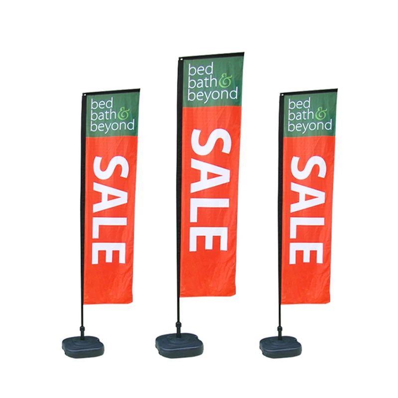 Custom Made Sublimation Banner Printing Outdoor Event Advertising Square Rectangle Beach Flag