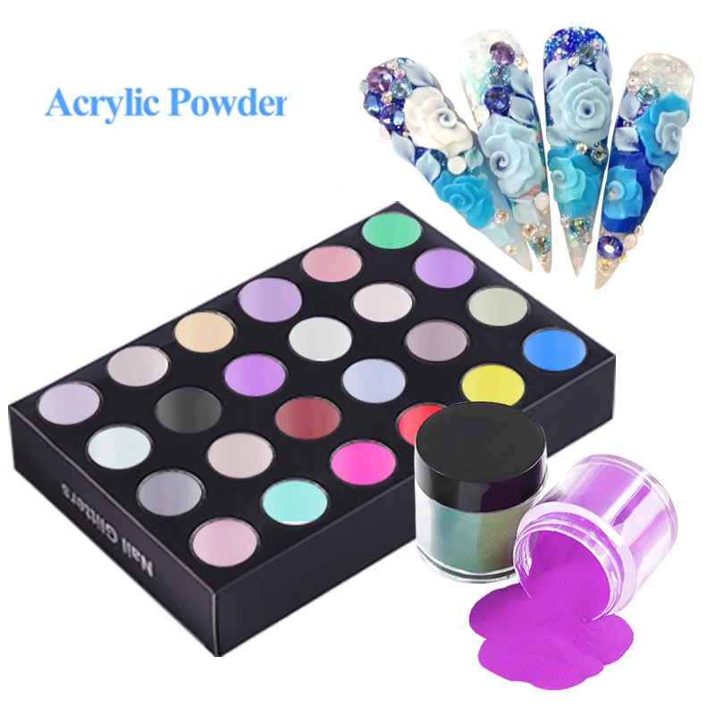 Professional Nail Dipping 12 Color Clear Slow Drying Polymer Sculpting Nails Glitter Acrylic Powder Set