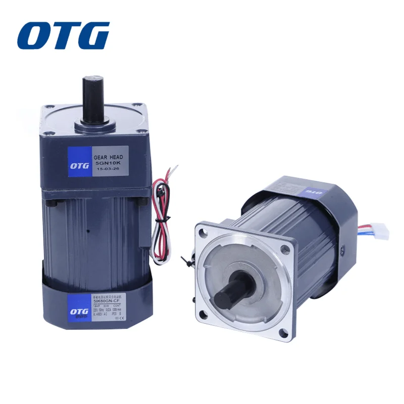  Однофазный редукторный электродвигатель переменного тока OTG 2IK6GN-C + 2GN50K ~