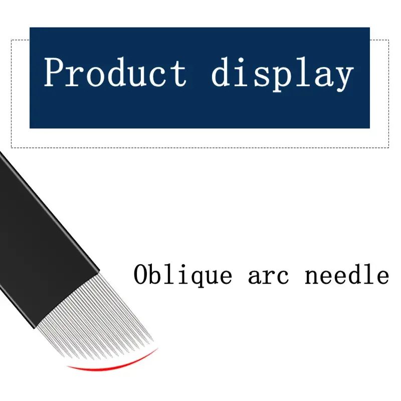 Disposable micro blade nano blade 0.18mm black sharp 12/14/16 needle permanent makeup tattoo micro blade needle 18U