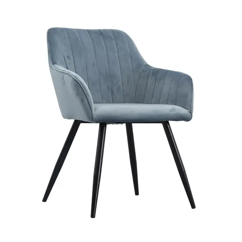 Wholesale Dining Chair free samples metal legs black gold Nordic velvet modern luxury dining chairs