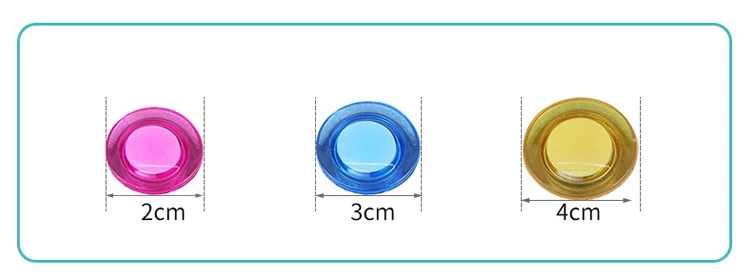 2cm 3cm 4cm colorful Round plastic fridge magnets button/Whiteboard Magnet