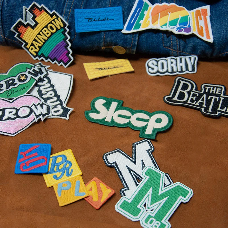 Buy Now embroidery patches for clothing custom LOGO iron on patches bulk