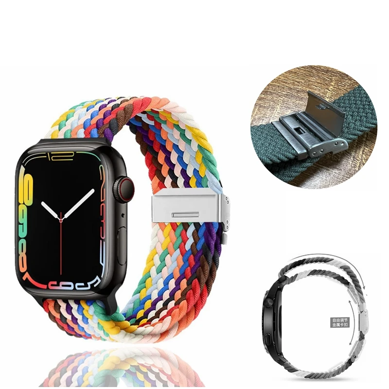 Factory price 20mm 22mm Smart watch bands for garmain fenix 7/7s/6s / epix/ runner 945/instinct 2s Nylon elastic watch strap