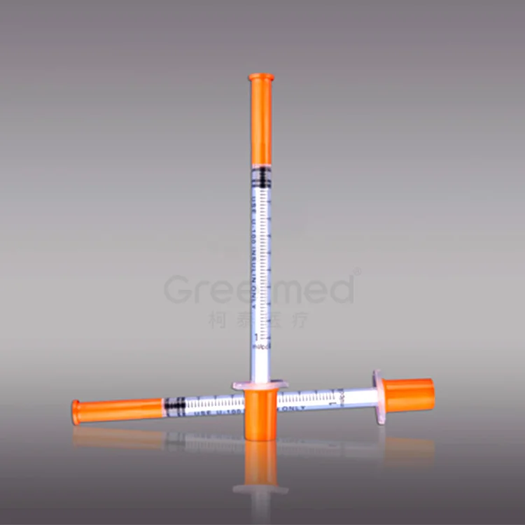 Одноразовые оранжевые инсулиновые шприцы, красные Инсулиновые Шприцы
