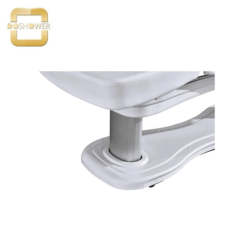 White Luxury Electric facial bed with whole bed adjustable of height and backrest adjustable armrest manual adjustable