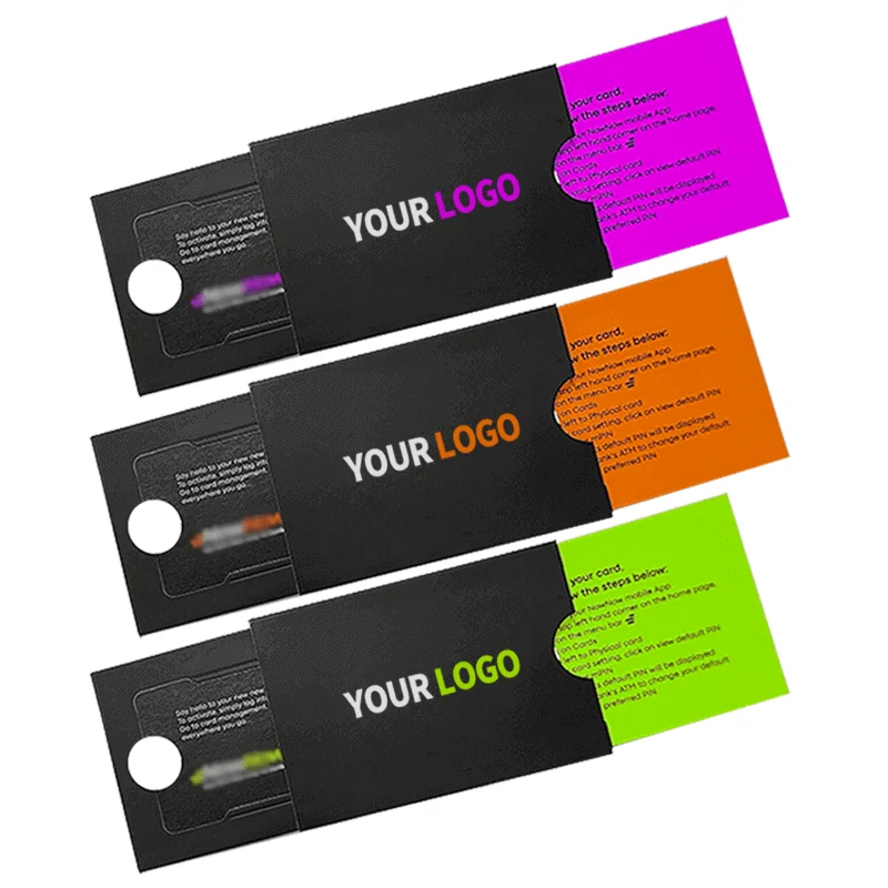 Black Sleeve Double Pulling Credit Card Gift Box Business VIP Cardboard Sliding Envelope Credit Card Packaging