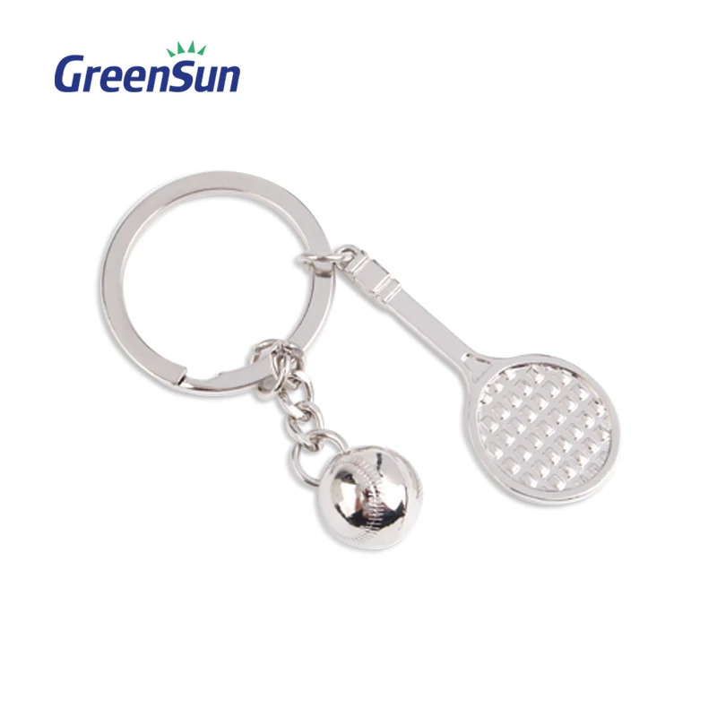 Fashion Promotional Unisex Metal Tool Badminton Sports Funny Keychain Key Chain