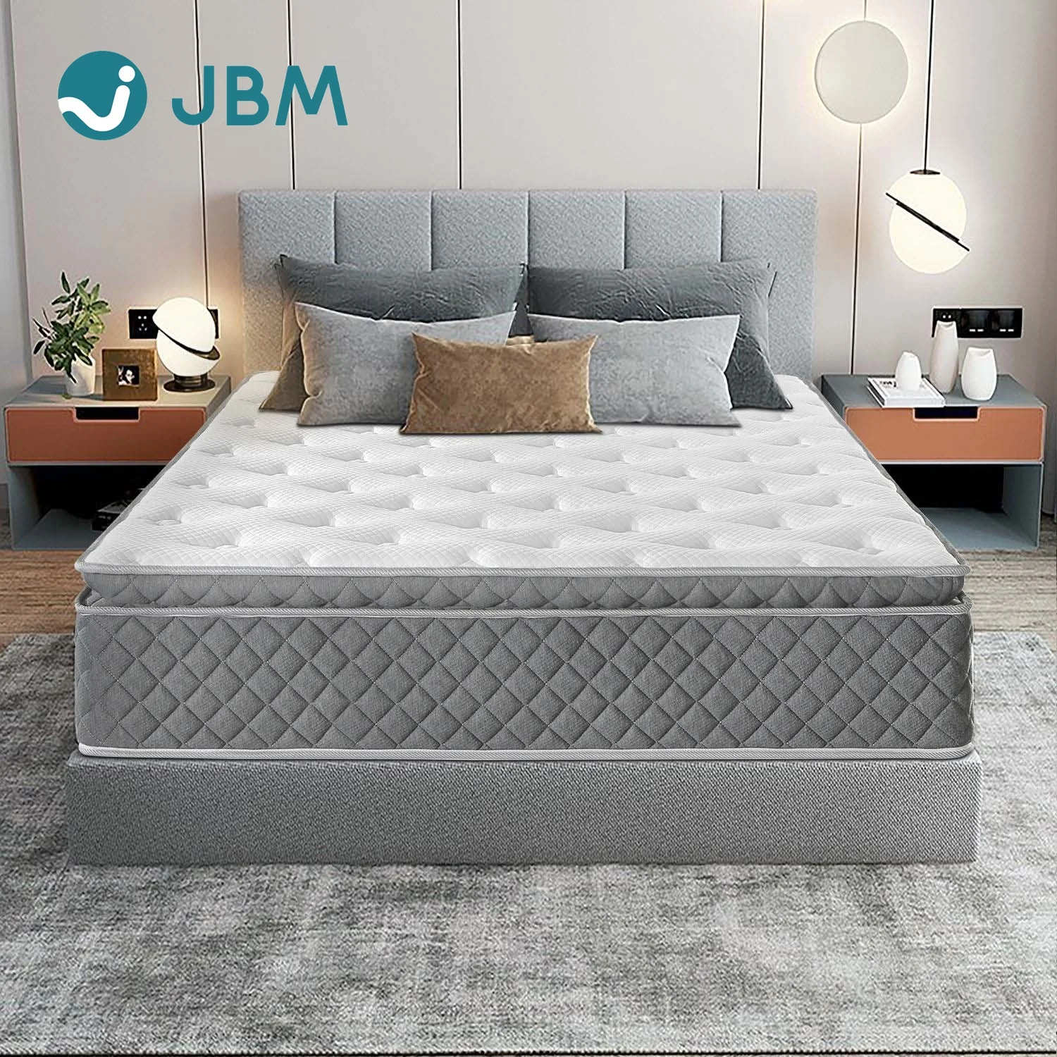 Good quality foam queen size pocket spring mattress portable foam mattress in a box
