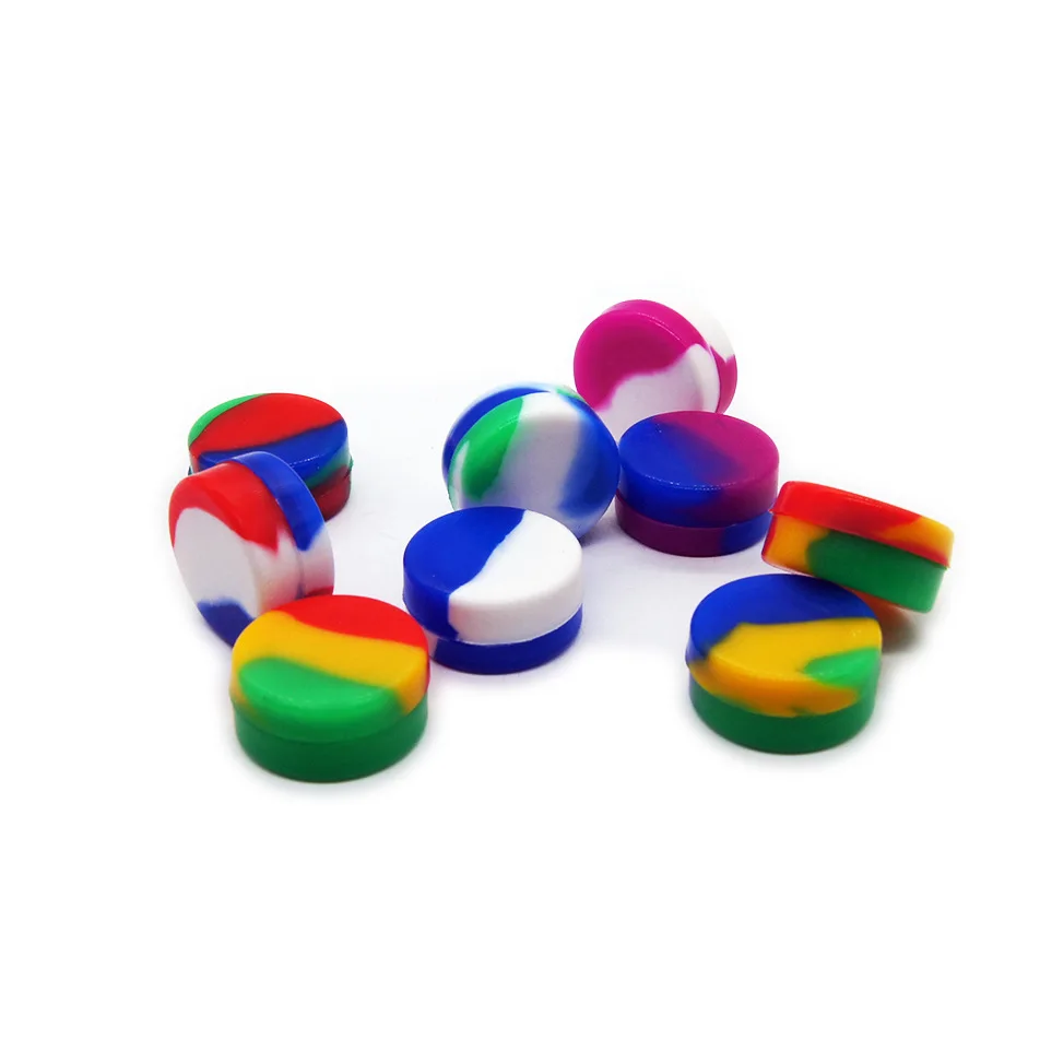 
Hot Selling 5ml Customized Color Silicone Jars Wax Container for Weed Storage 