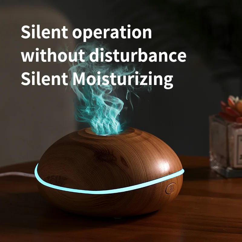 Aromatherapy Ultrasonic Atomizer Wood Essential Oil Diffuser Humidifier Portable Mini Humidifier Aroma Round