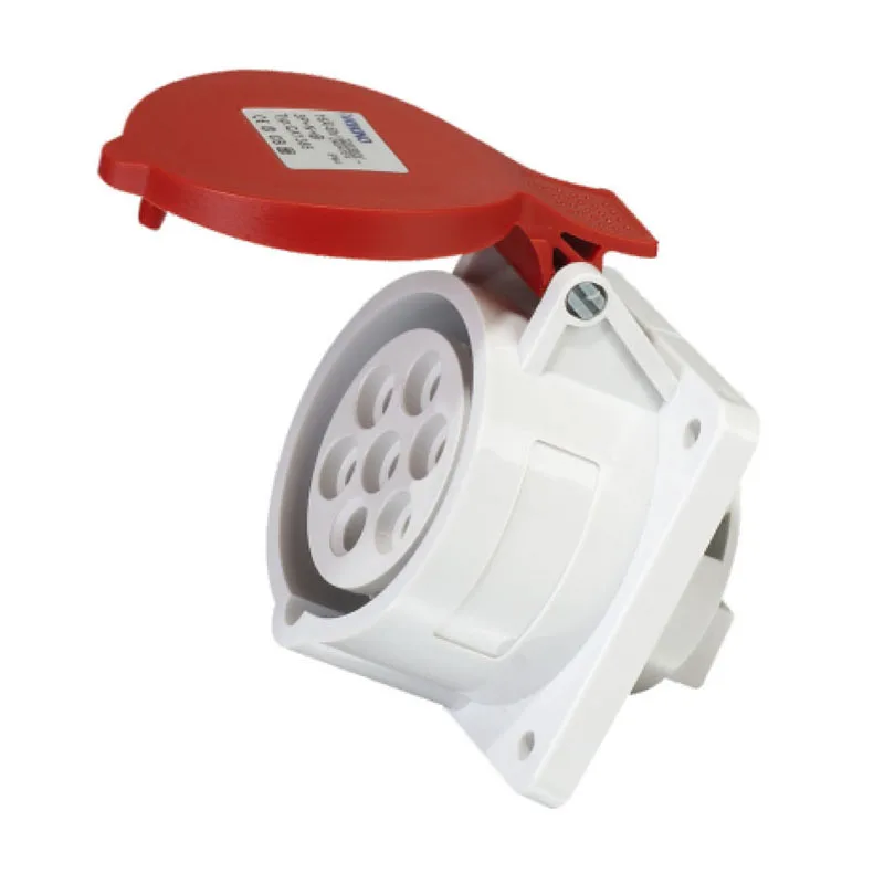 16A/32A IP44 220V-415V 6P+E 7 pin  Female Type Hot selling Electric Power connector Cable waterproof industrial socket and plug