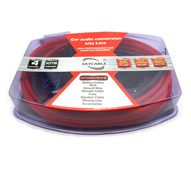 Wholesalers Audio Subwoofer Power Cable Hot 4ga Car Amplifier Wiring Kits