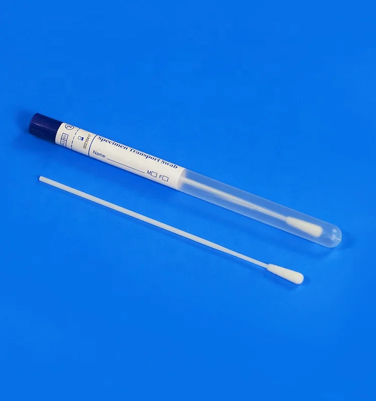 Disposable Oropharyngeal Throat Individual Swab Packing Nylon Flocked Nasopharyngeal Oral Nasal Swab Collection