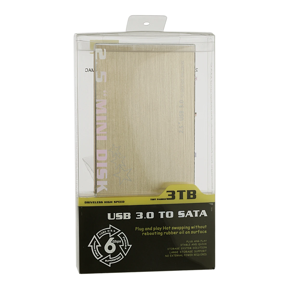 2.5 inch usb 3.0 sata metal  with screw   hdd case