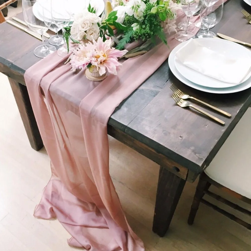 i@home in stock american style coffee wedding gauze party runner table decoration